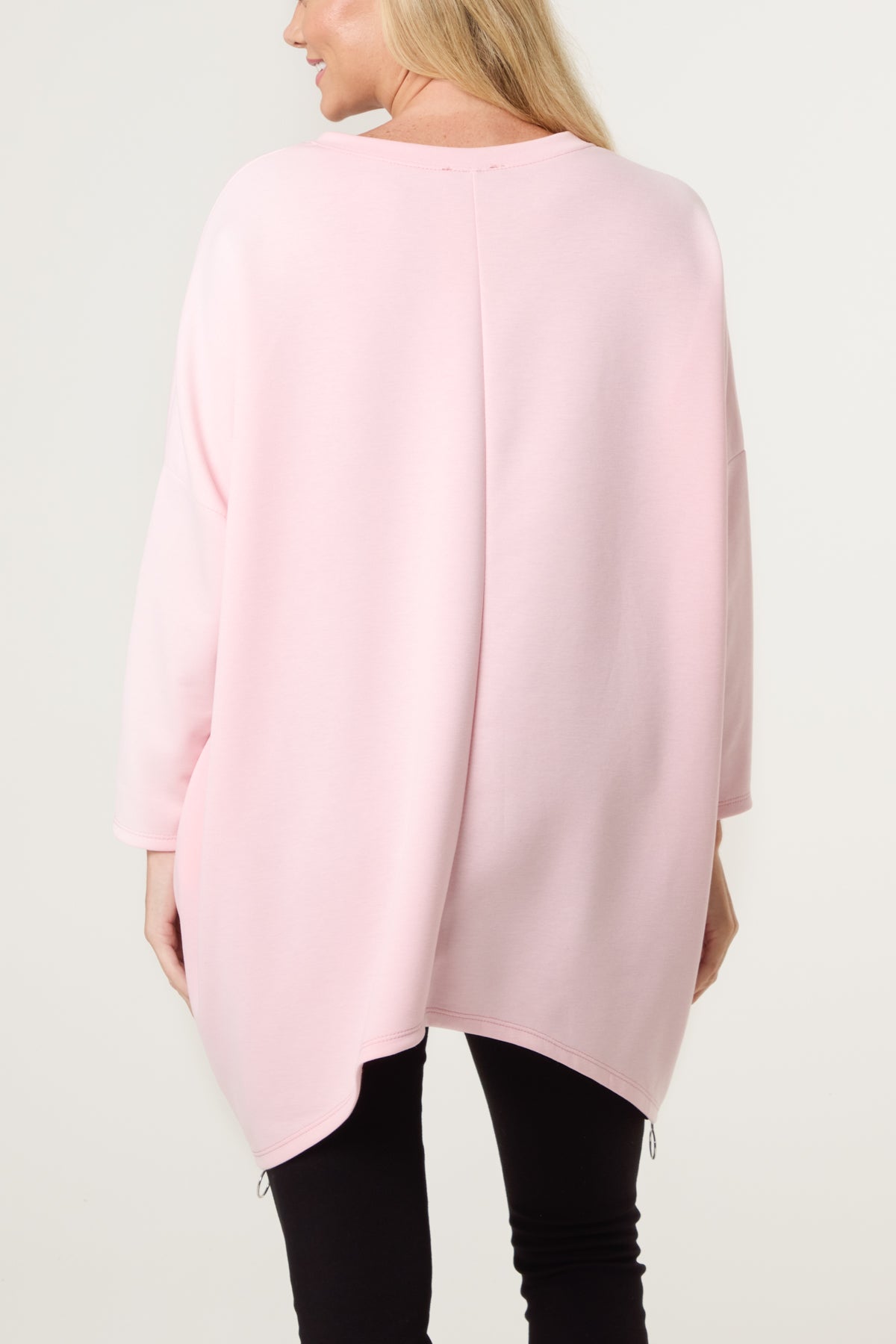 Soft Touch Side Zip Pockets Sweatshirt