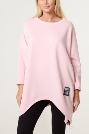 Soft Touch Side Zip Pockets Sweatshirt