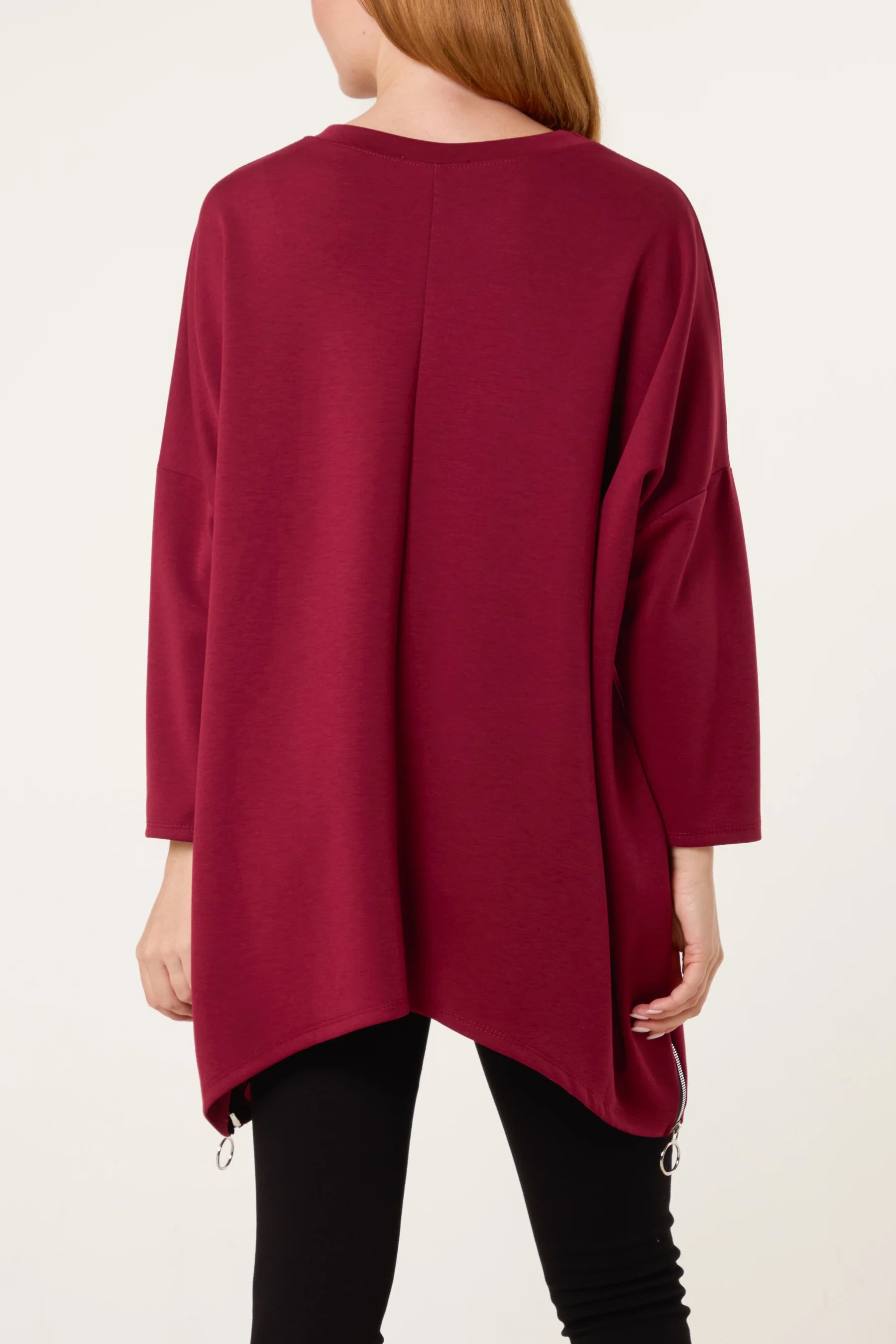 Soft Touch Side Zip Pockets Sweatshirt