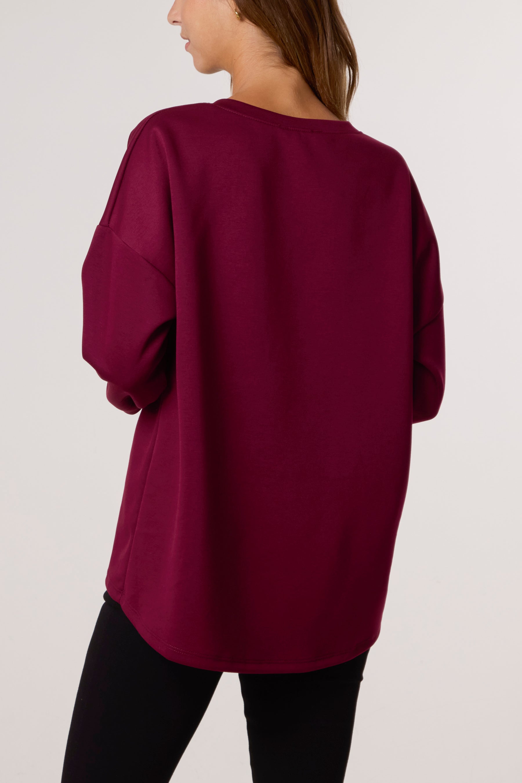 J'Adore Diamante Round Neck Sweat Top
