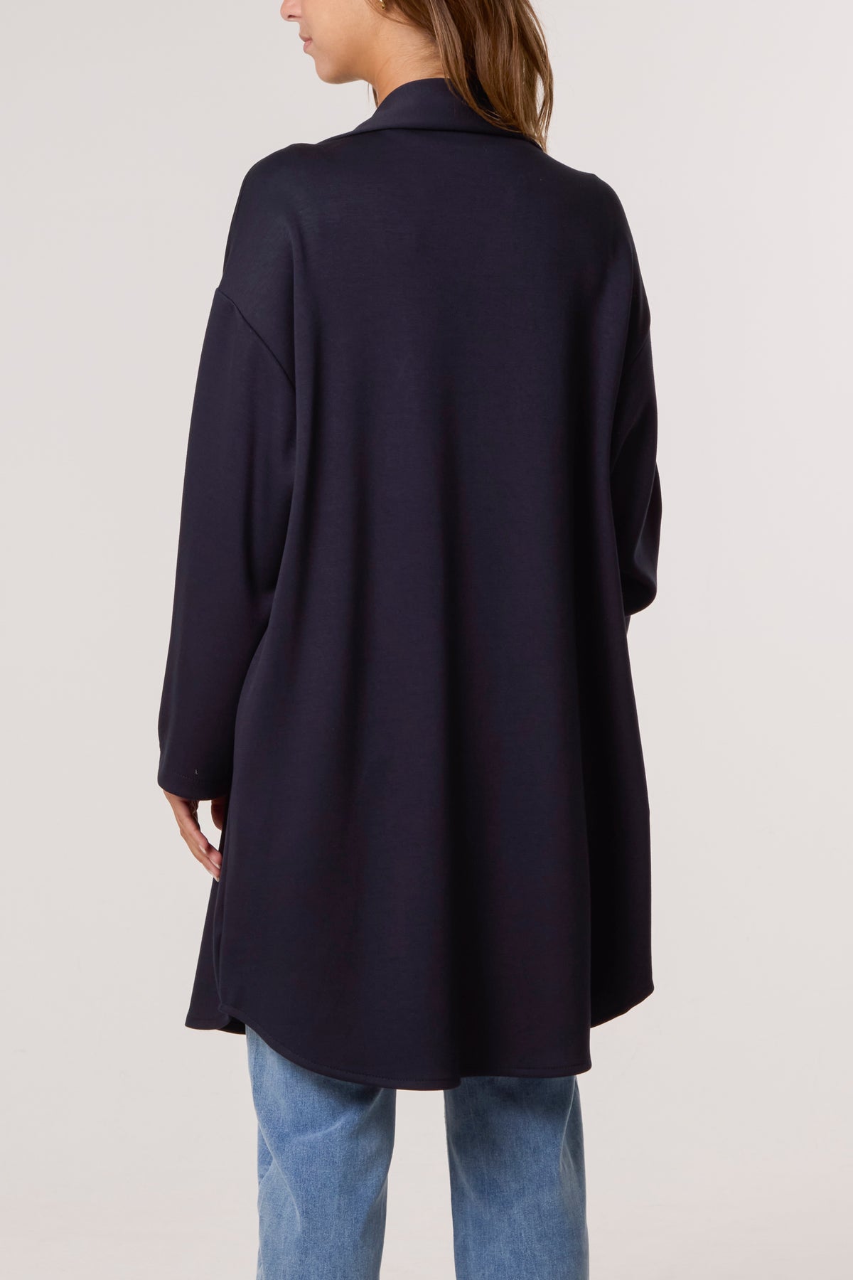 Utility Pockets Jersey Shacket