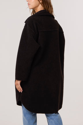 Utility Pockets Wool Like Coat