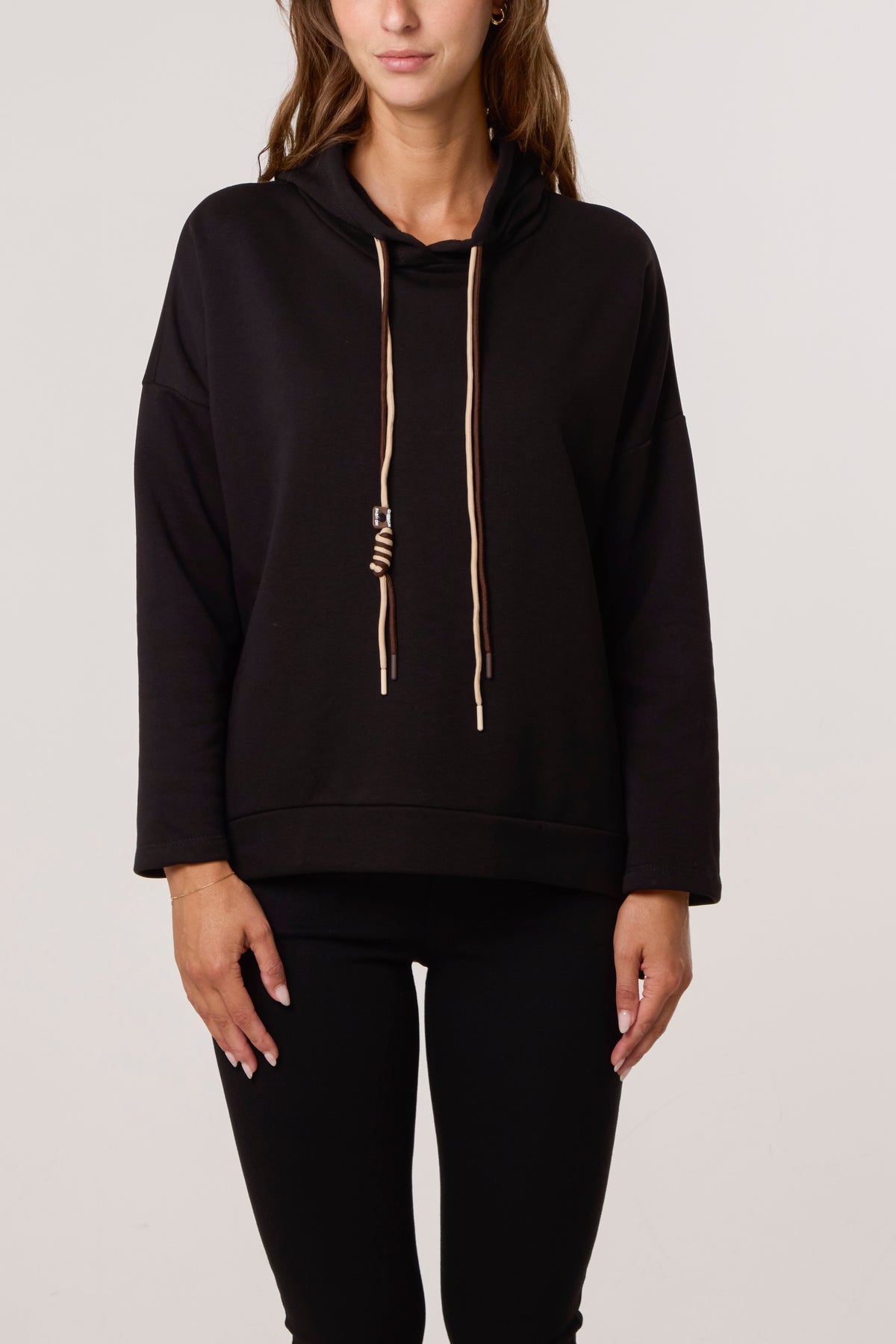 Cotton Blend Side Zip Detail Hoodie