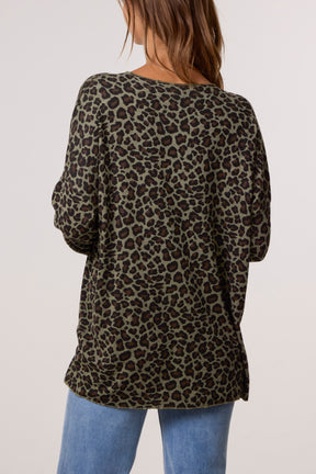 Cheetah Print Fine Knit Jumper