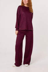 Cheetah Pattern Sweatshirt & Trousers