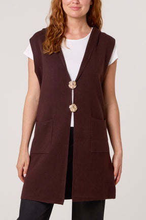 Hooded Gold Broch Waistcoat