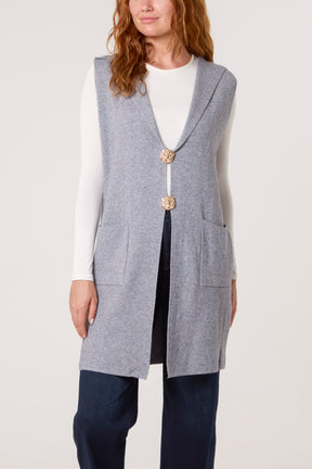 Hooded Gold Broch Waistcoat