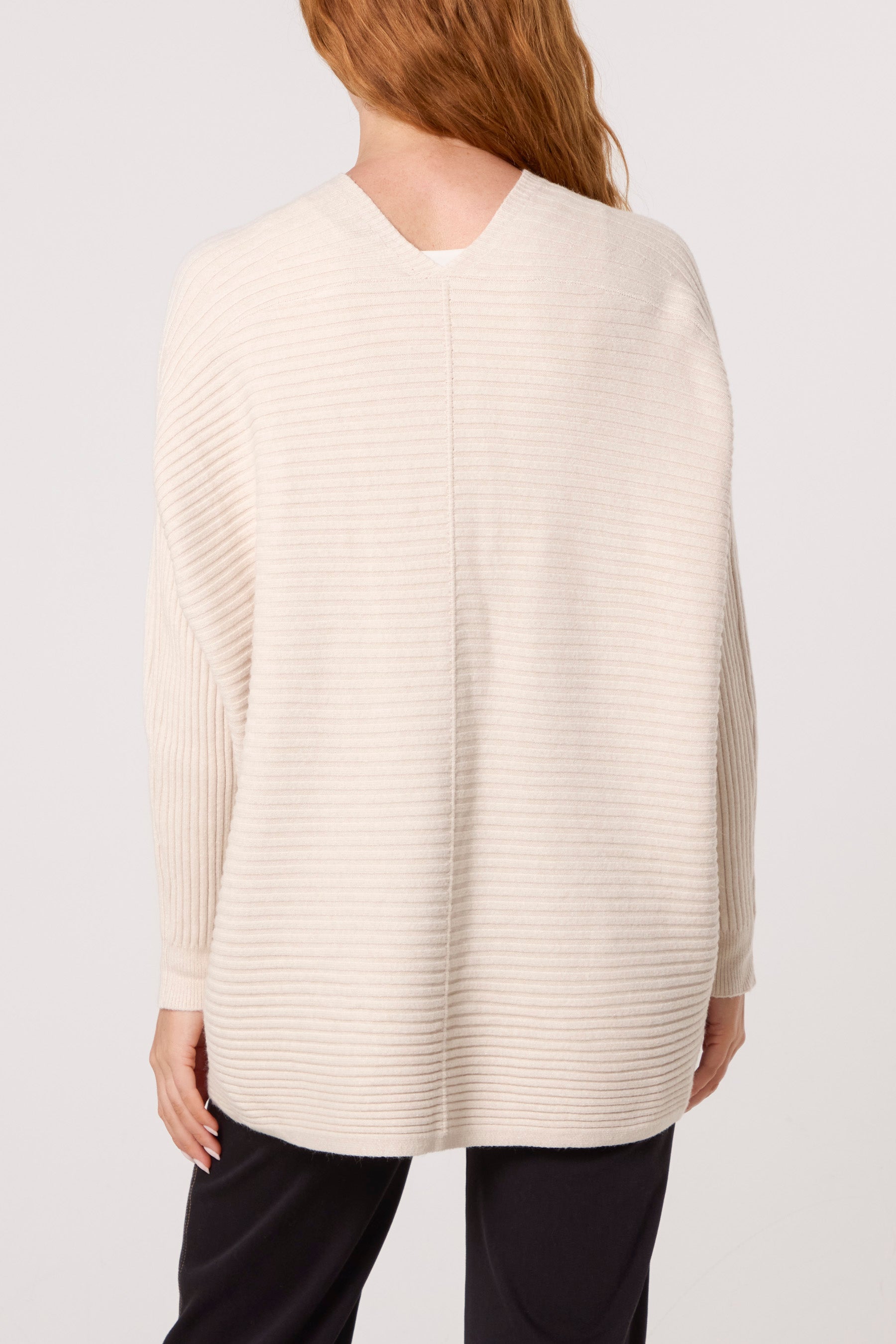 Ribbed Knit Star Buttons Cardigan