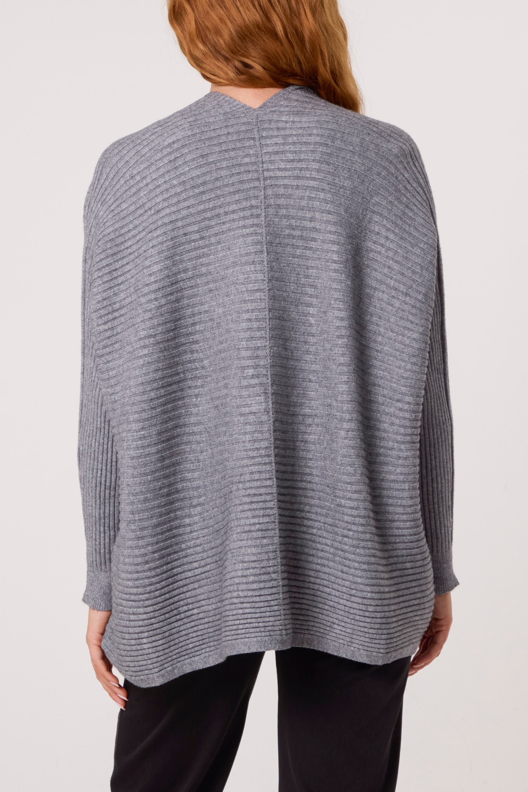Ribbed Knit Star Buttons Cardigan