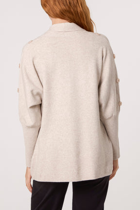 Longline Button Detail Cardigan