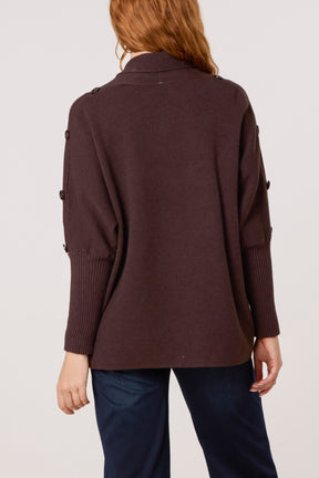 Longline Button Detail Cardigan