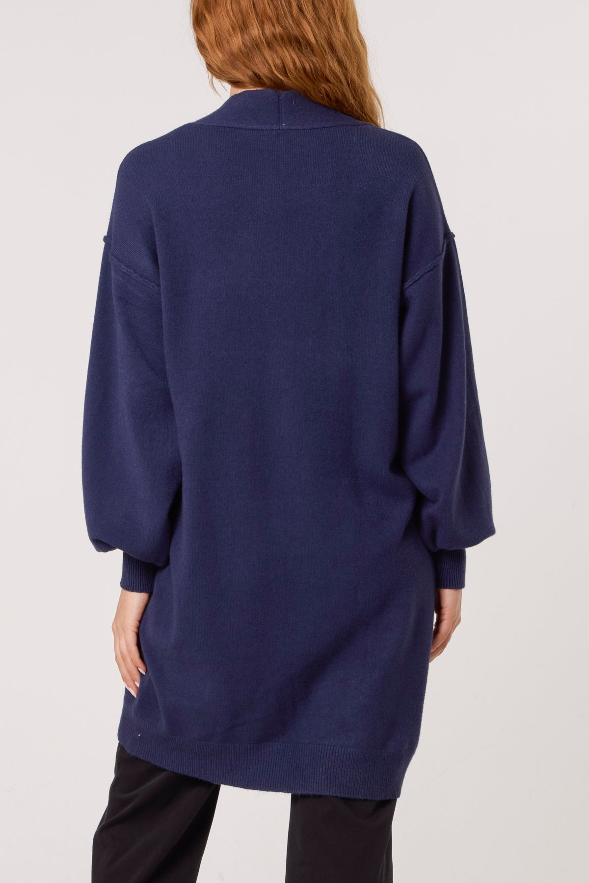 Longline Broch Detail Pockets Cardigan