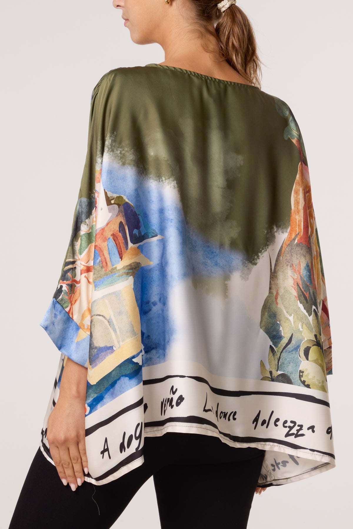Landscape Satin Floaty Blouse