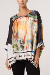Landscape Satin Floaty Blouse