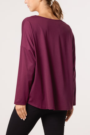 V-Neck Long Sleeve Basic T-Shirt