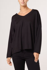 V-Neck Long Sleeve Basic T-Shirt