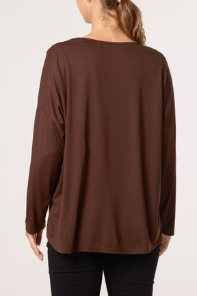 V-Neck Long Sleeve Basic T-Shirt