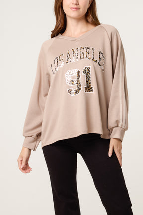 Metallic Leopard "LA" Sports Jersey