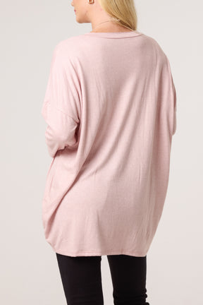 Necklace Lurex Trim Fine Knit Jumper