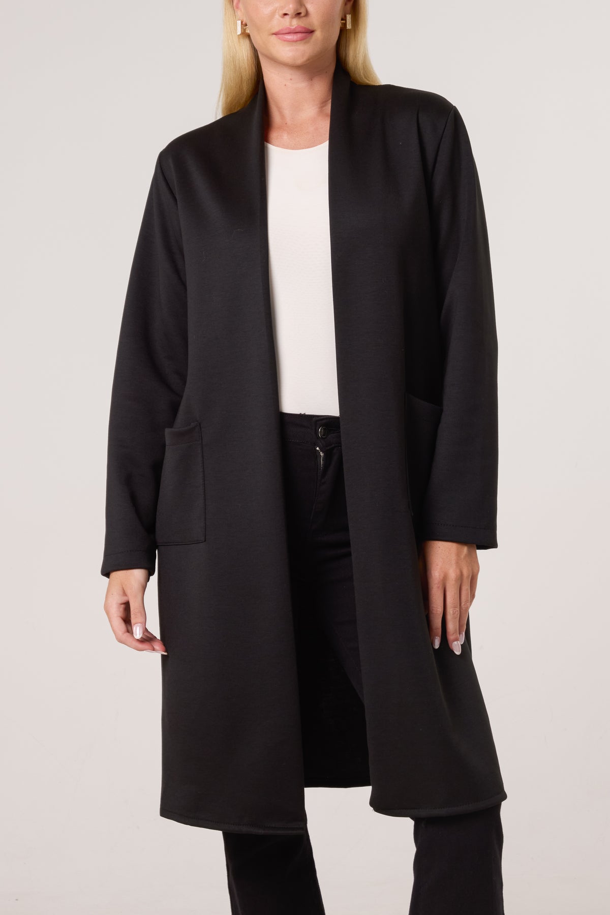 Soft Touch Pockets Longline Coat