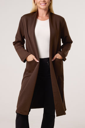 Soft Touch Pockets Longline Coat