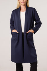 Soft Touch Pockets Longline Coat