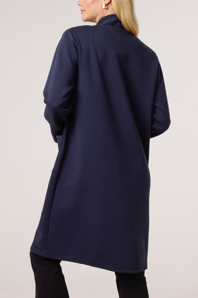Soft Touch Pockets Longline Coat