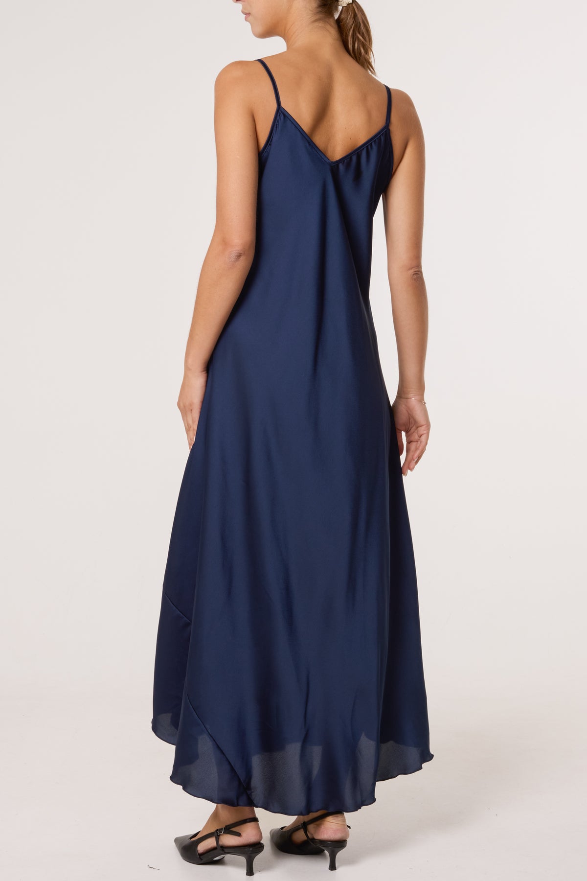 Strappy Satin Maxi Dress