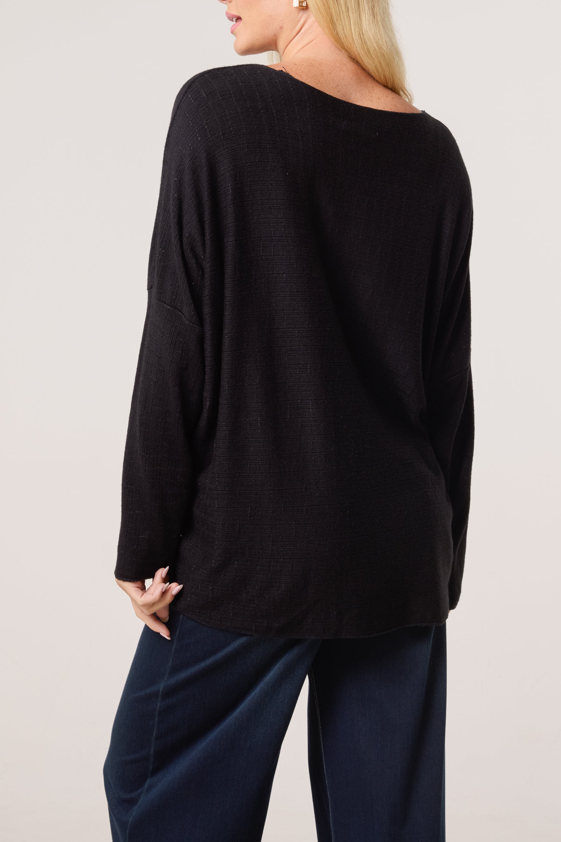 Texture Wool Blend Fine Knit Jumper