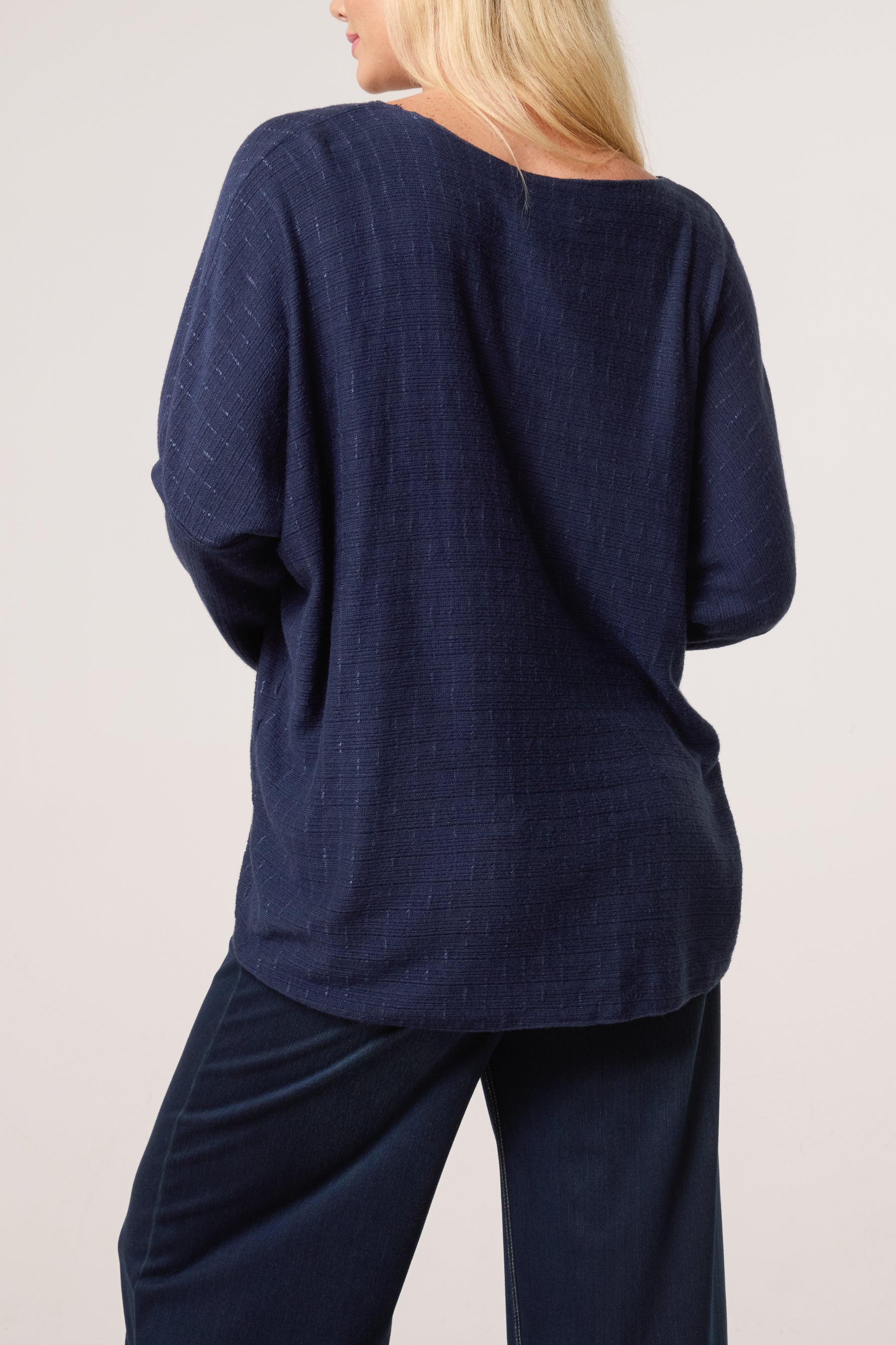 Texture Wool Blend Fine Knit Jumper