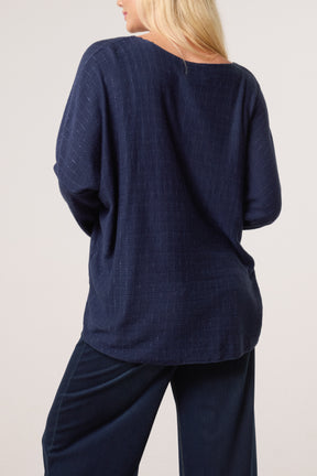 Texture Wool Blend Fine Knit Jumper