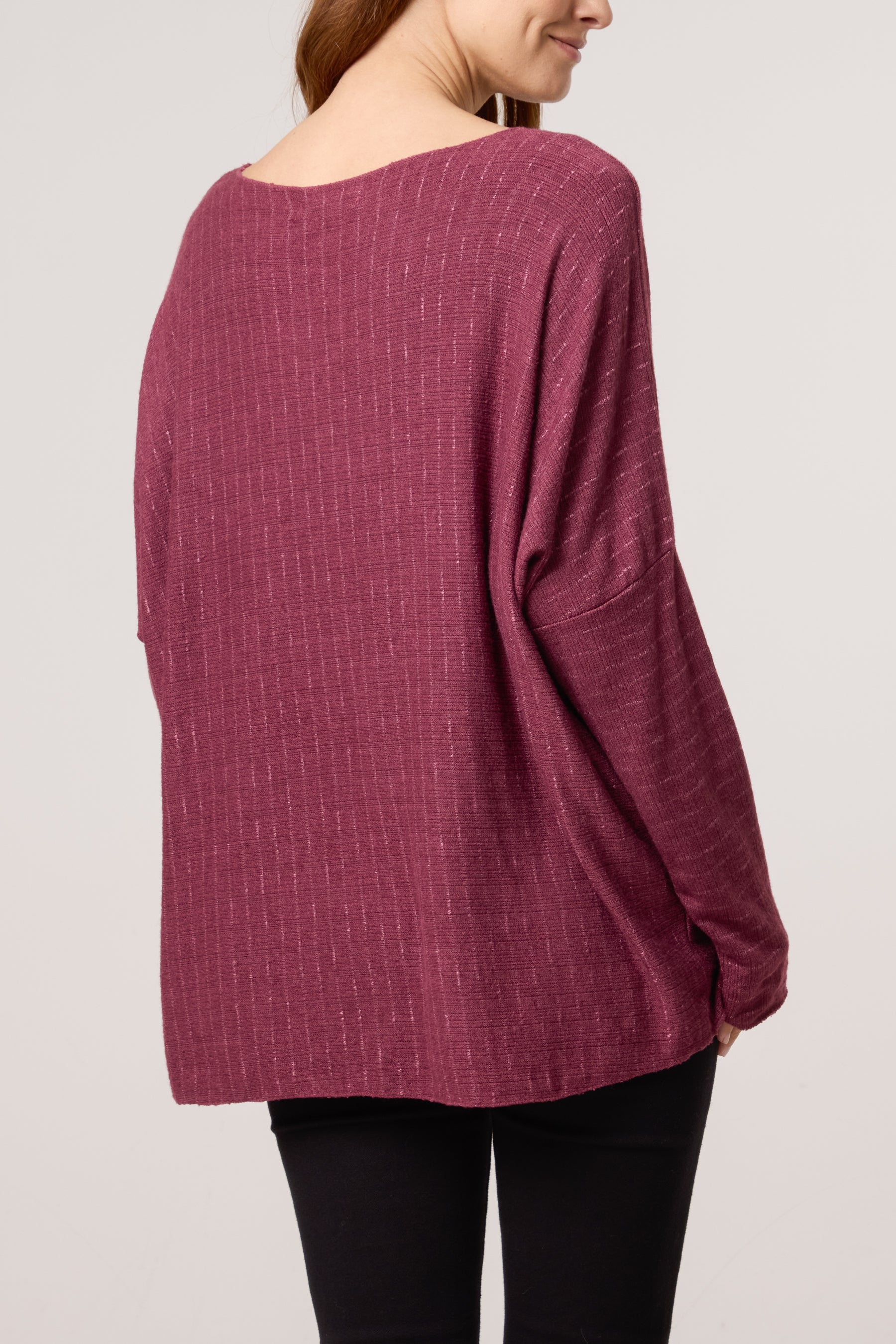 Texture Wool Blend Fine Knit Jumper