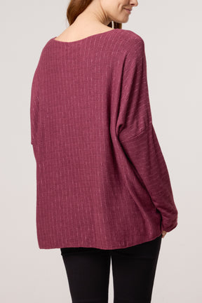 Texture Wool Blend Fine Knit Jumper
