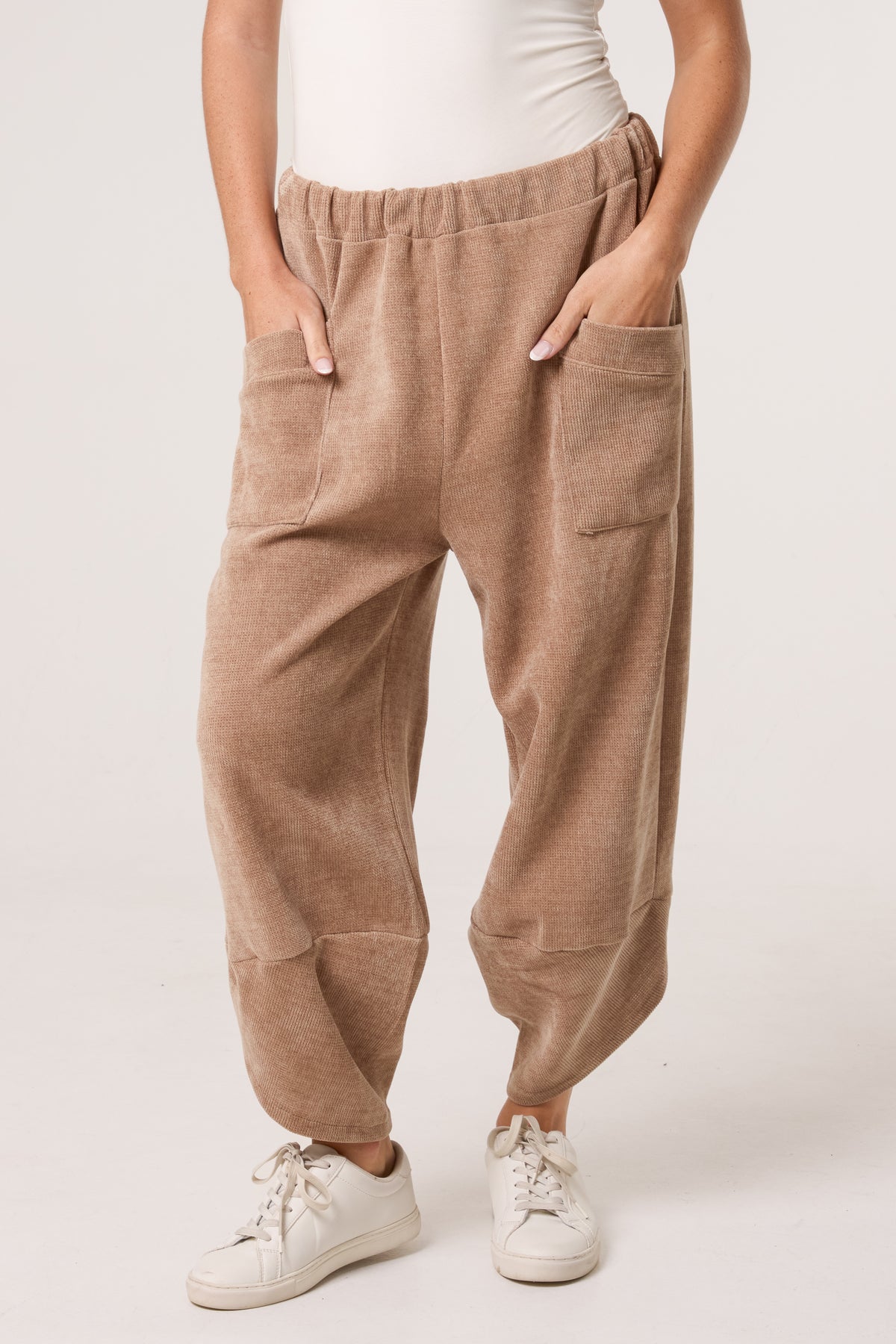 Chenille Barrel Leg Trousers (Extra Large)