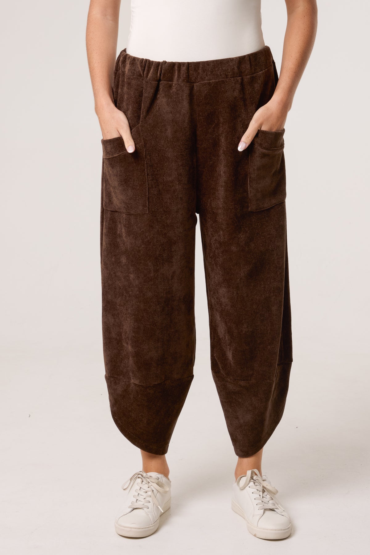 Chenille Barrel Leg Trousers (Extra Large)