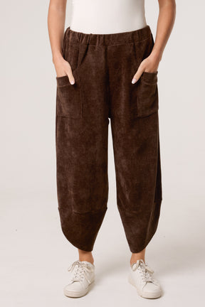Chenille Barrel Leg Trousers (Extra Large)