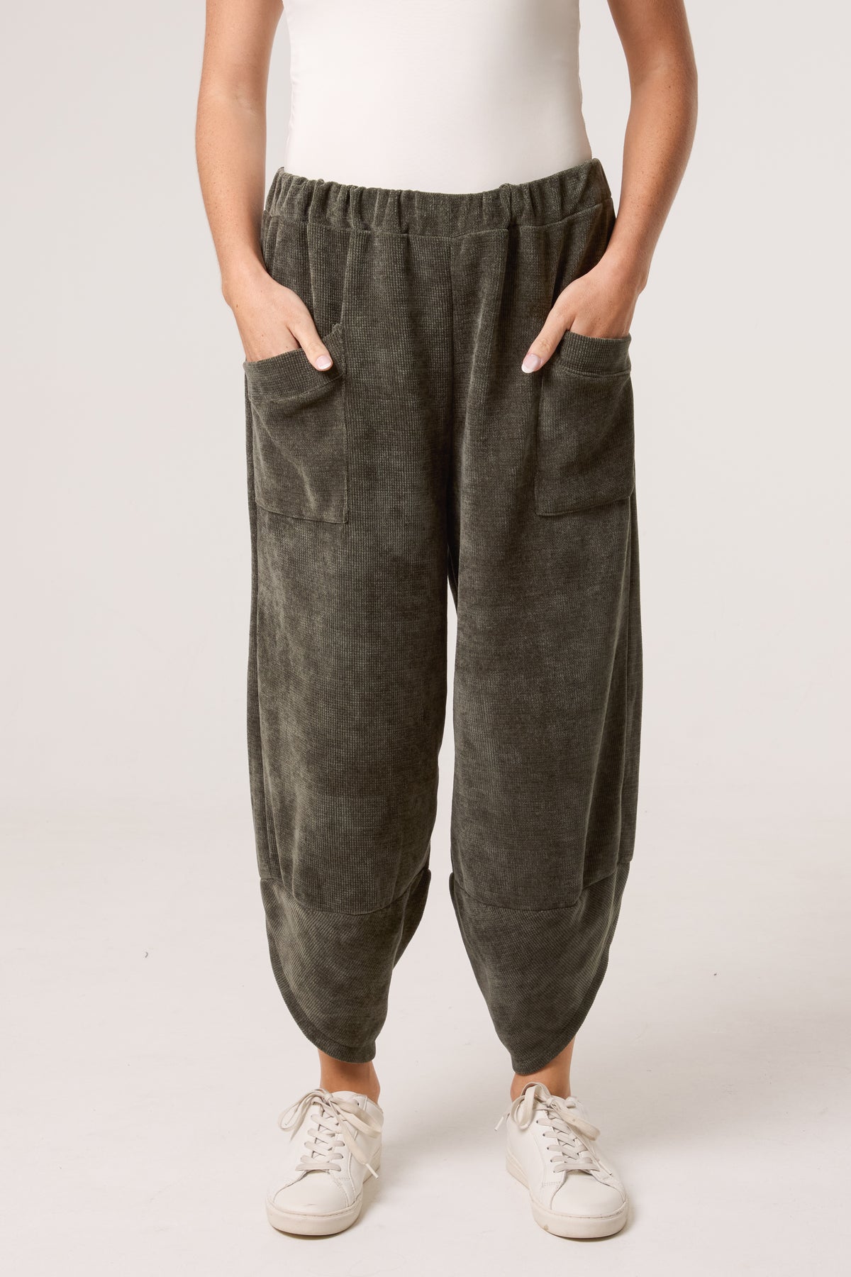 Chenille Barrel Leg Trousers (Extra Large)