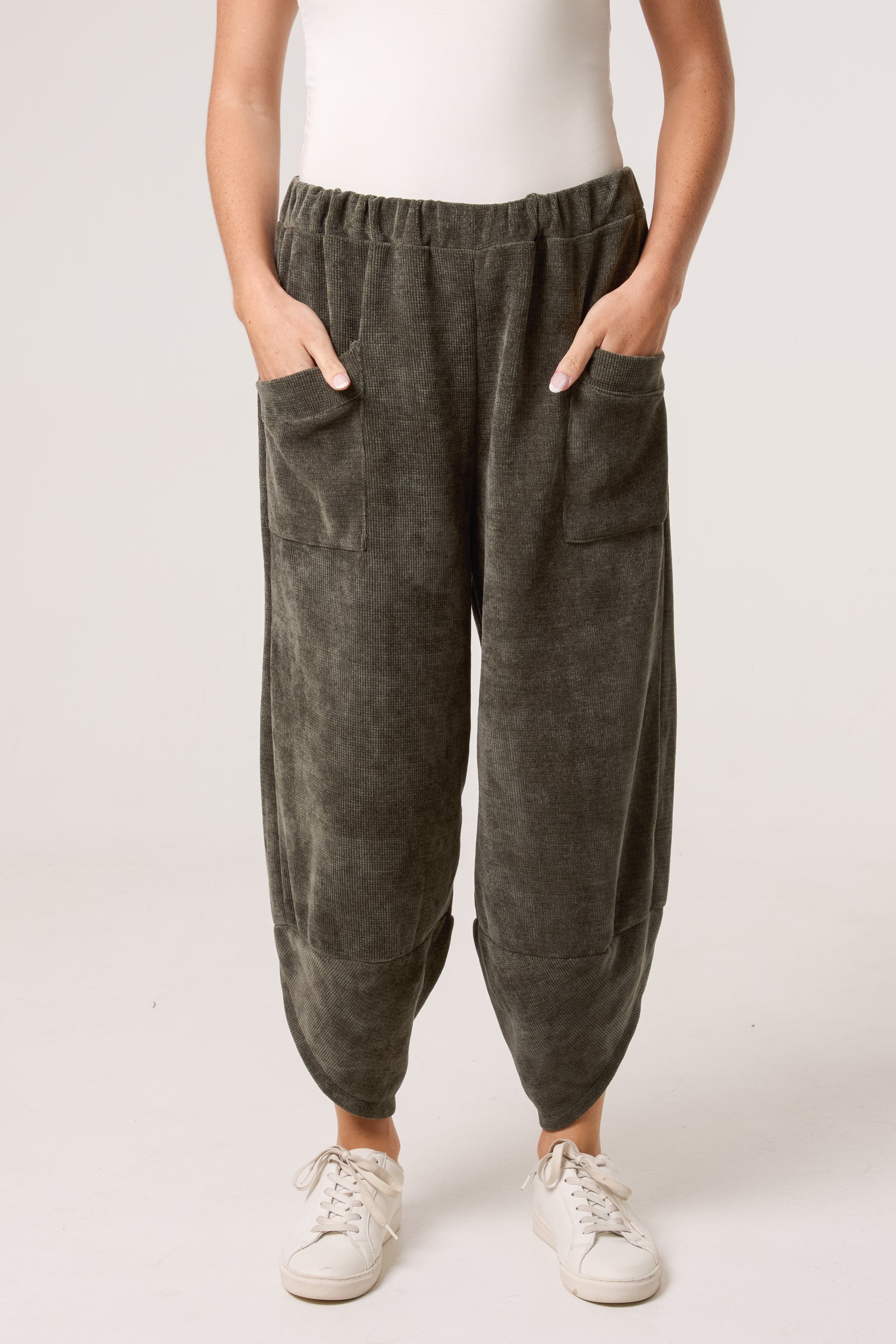 Chenille Barrel Leg Trousers (Extra Large)