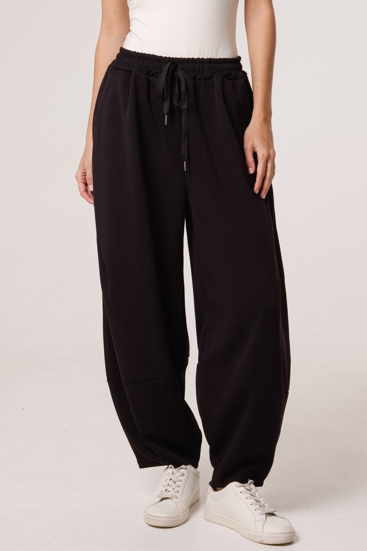 Soft Touch Barrel Leg Trousers