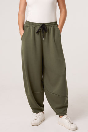 Soft Touch Barrel Leg Trousers