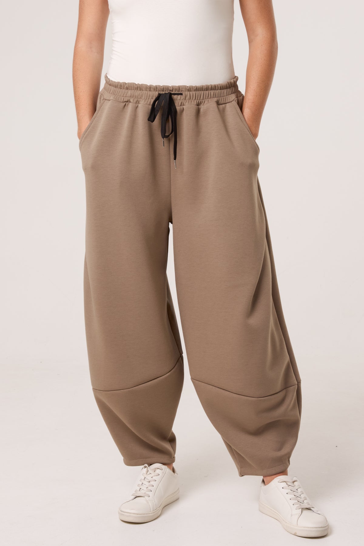 Soft Touch Barrel Leg Trousers