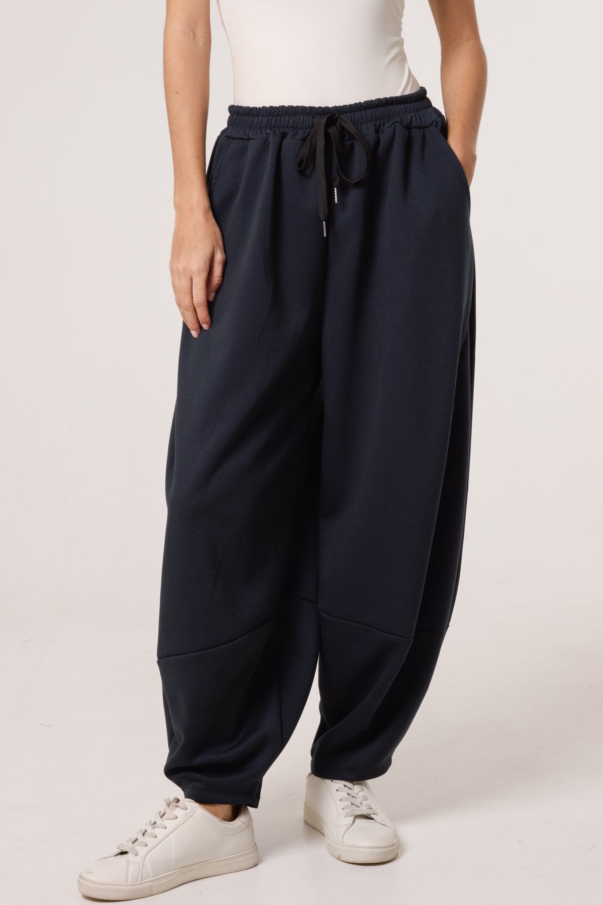 Soft Touch Barrel Leg Trousers