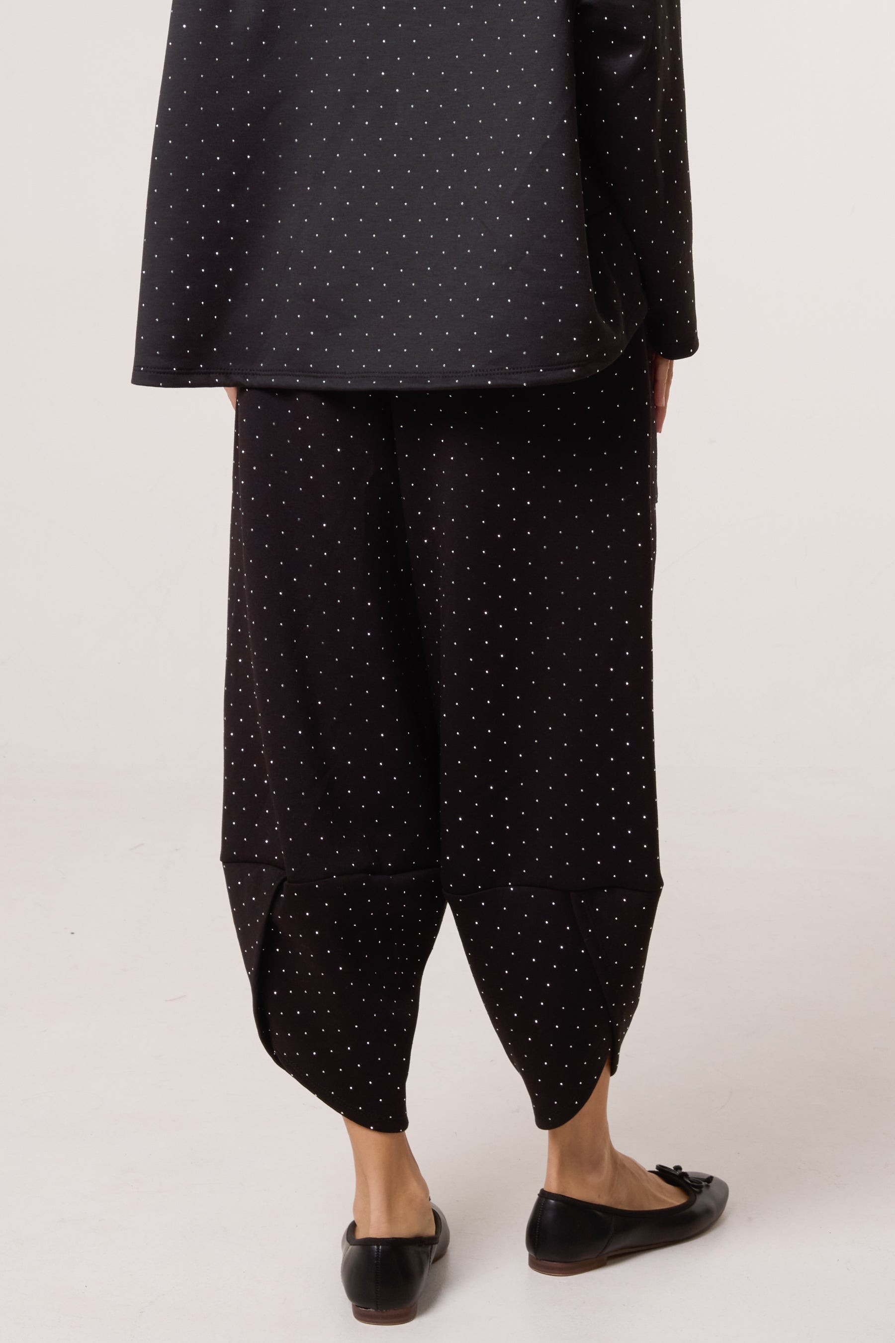 Diamante Soft Touch Barrel Trousers