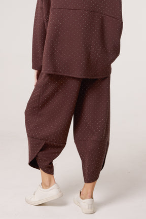 Diamante Soft Touch Barrel Trousers