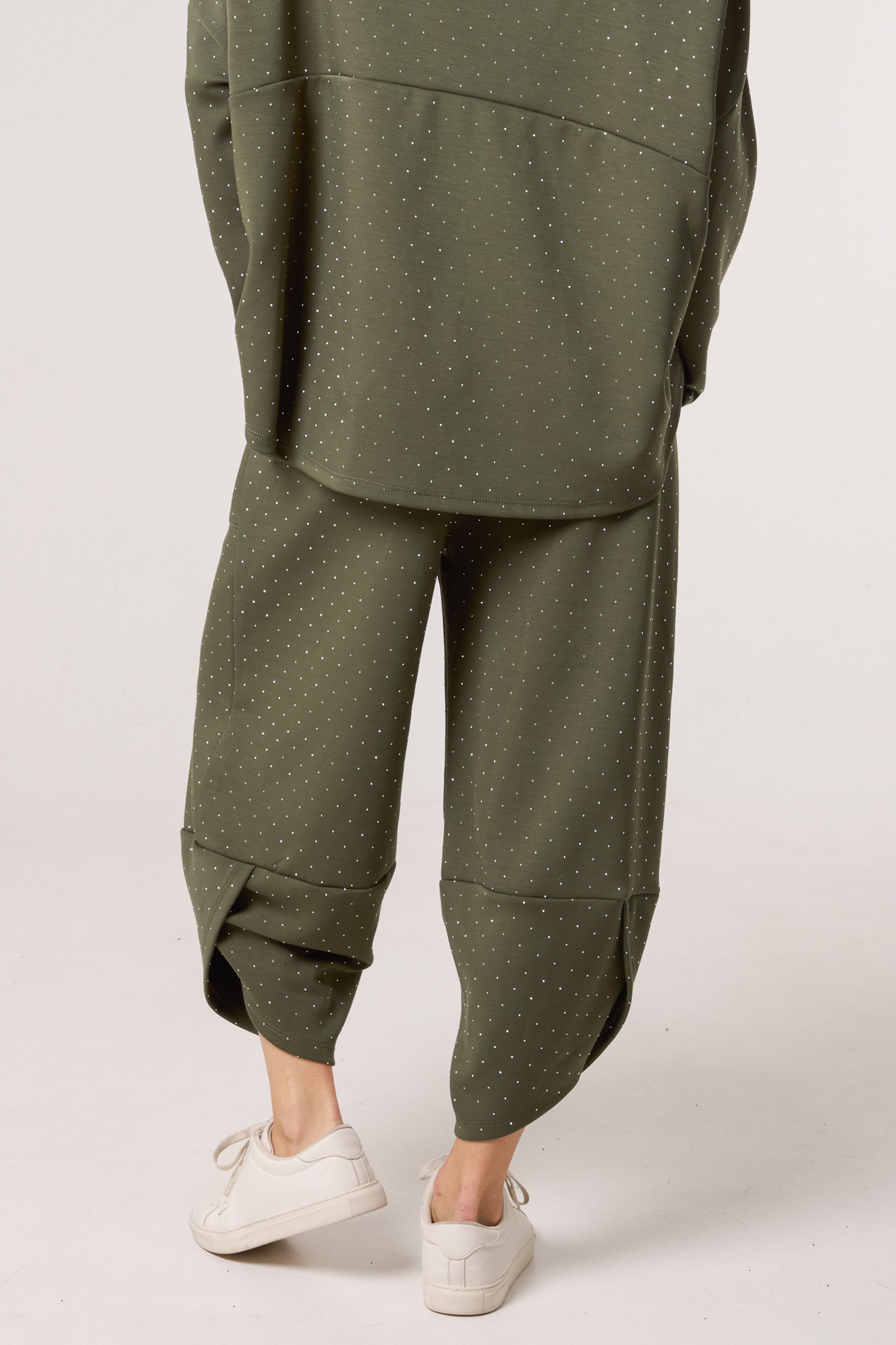 Diamante Soft Touch Barrel Trousers