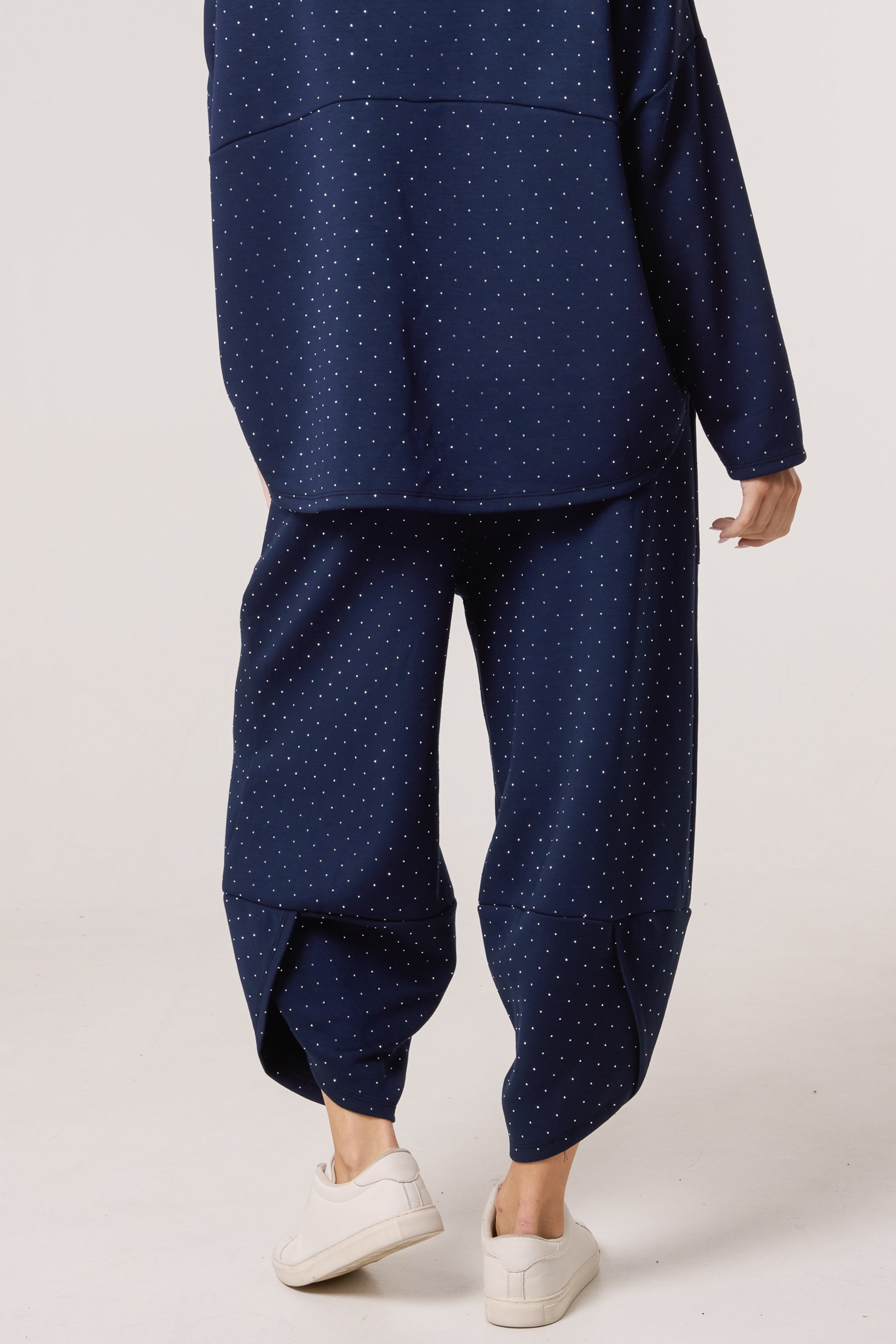 Diamante Soft Touch Barrel Trousers