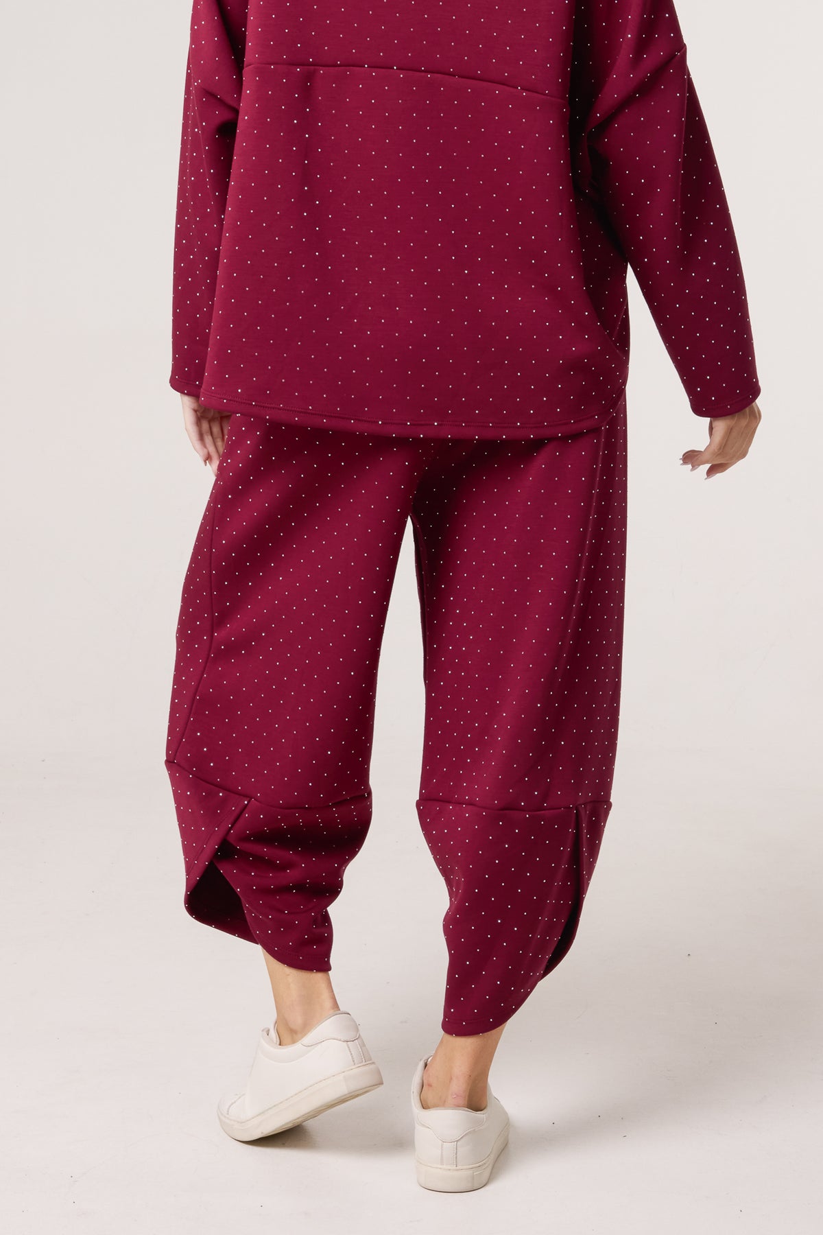 Diamante Soft Touch Barrel Trousers