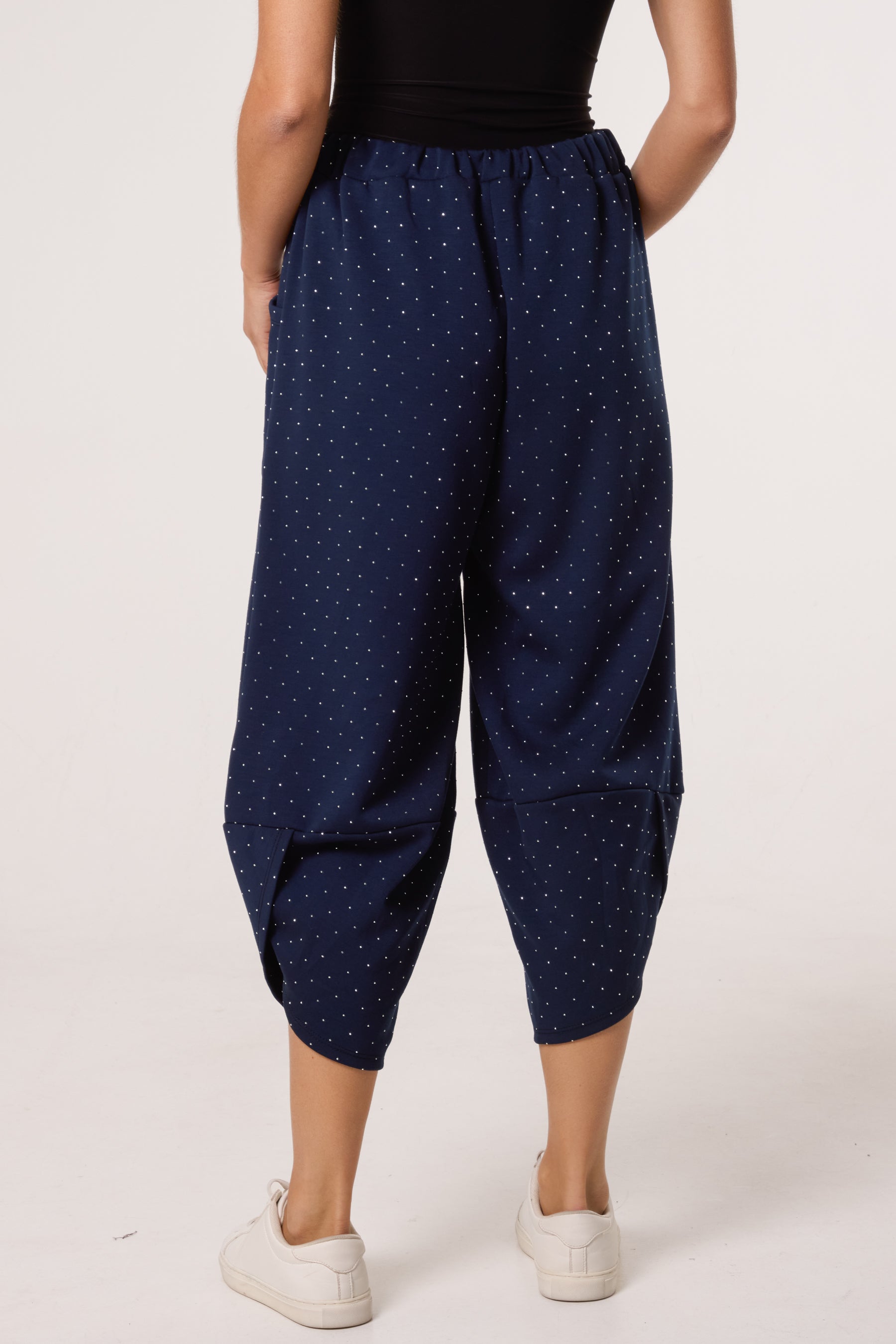 Diamante Soft Touch Barrel Trousers
