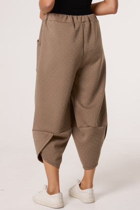 Diamante Soft Touch Barrel Trousers