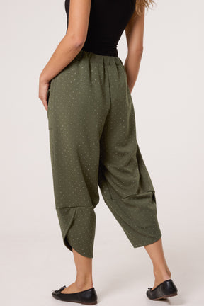 Diamante Soft Touch Barrel Trousers